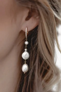 Lange Ohrhänger mit Kristallen und Perlen – Lovestruck><noscript><img width=