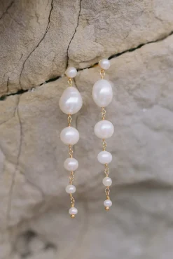 Lange Perlenohrhänger – Coastline>Juvelan Sale