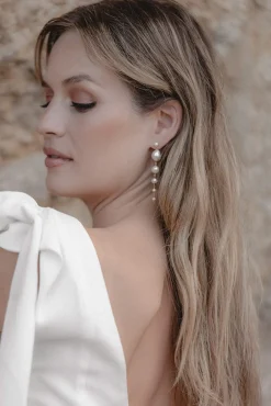 Lange Perlenohrhänger – Coastline><noscript><img width=