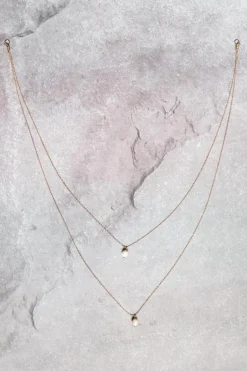 Lange, zweireihige Rückenkette mit Perlen, Brautschmuck><noscript><img width=