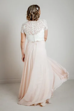 Langer Braut Rock aus Chiffon – Isla Rosé><noscript><img width=