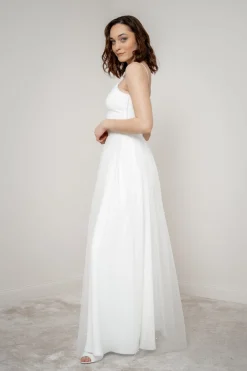 Langer Tüll-Braut Rock mit Perlen – Sira>noni New