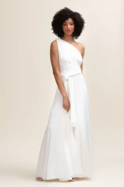 Langes Ballkleid zum Binden – Ballgown Ivory><noscript><img width=