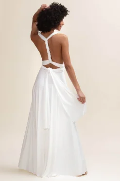 Langes Ballkleid zum Binden – Ballgown Ivory><noscript><img width=