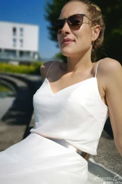 Leder-Brautgürtel in Roségold><noscript><img width=