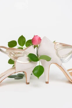 Offener Brautschuh mit Gold, Roségold, Silber - Exklusiv nur bei noni - Cecelia Blush><noscript><img width=