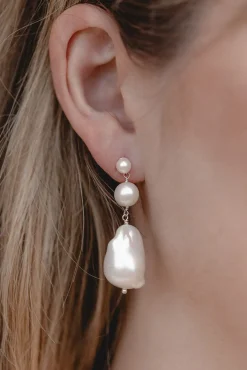 Ohrhänger mit großen Perlen – Saltwater Drops>Juvelan