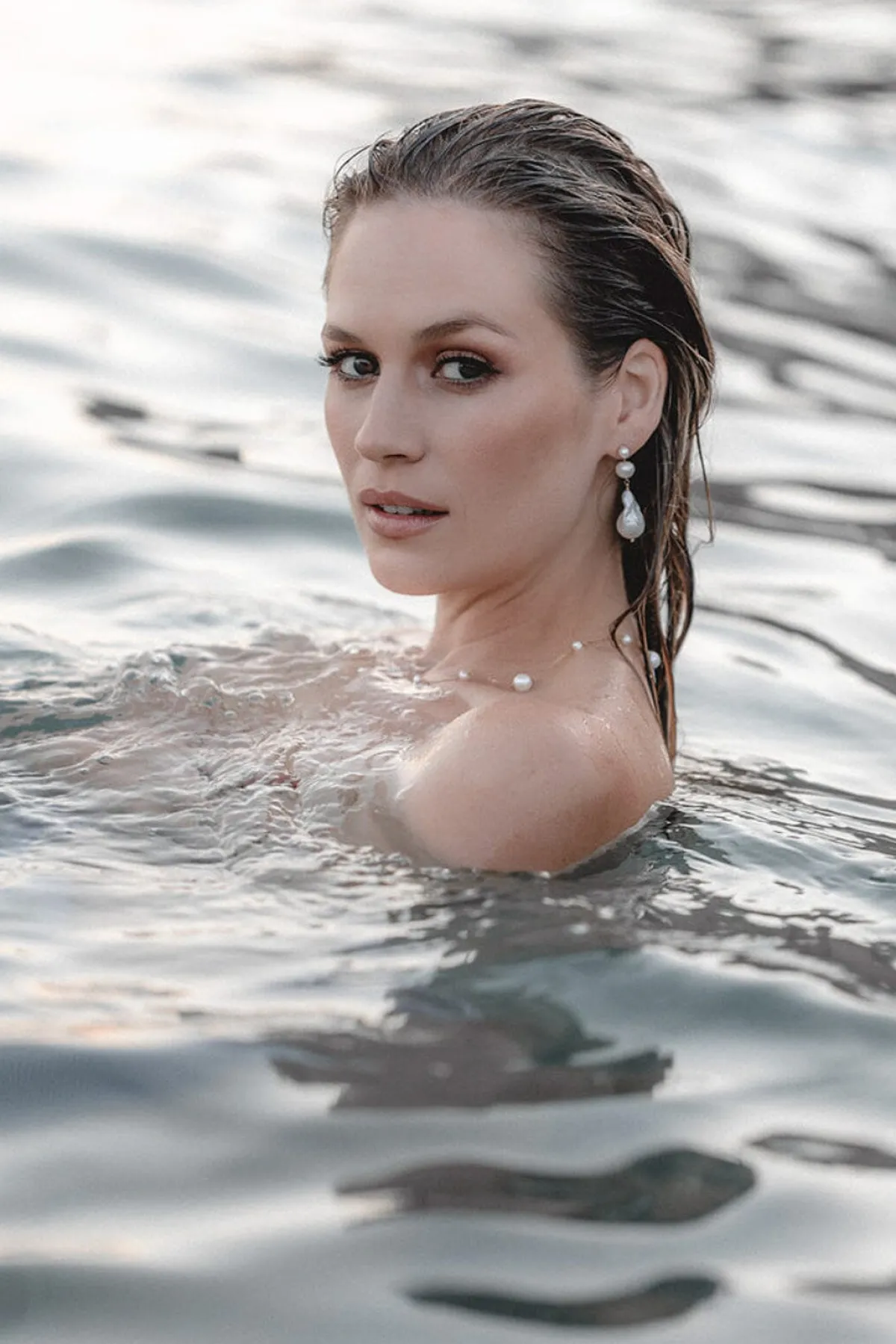 Ohrhänger mit großen Perlen – Saltwater Drops>Juvelan