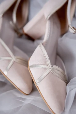 Pastellfarbene Brautschuhe – Nowi Powder Pink Suede>Elsa Coloured Shoes Sale
