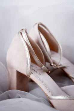 Pastellfarbene Brautschuhe – Nowi Powder Pink Suede><noscript><img width=