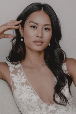 Perlenohrringe mit Kristallsteckern – Isabel>Juvelan Outlet