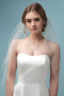 Perlenschleier in Ellenbogen-Länge>Poirier