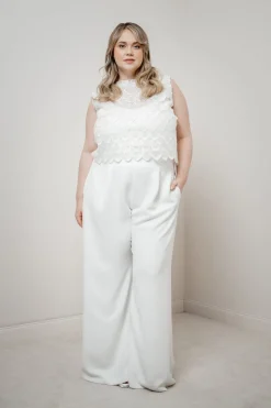 Plus Size Braut Hose mit weitem Bein – Zari Curvy>noni Discount