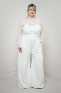 Plus Size Braut Hose mit weitem Bein – Zari Curvy><noscript><img width=