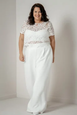 Plus Size Braut Hose mit weitem Bein – Zari Curvy><noscript><img width=