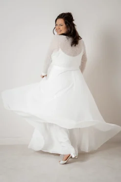 Plus Size Braut Pullover aus Strickmix – Yosie Curvy><noscript><img width=