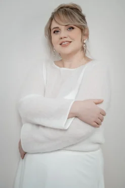 Plus Size Braut Pullover aus Mohair-Strickmix – Suvi Curvy><noscript><img width=