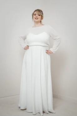 Plus Size Braut Pullover aus Mohair-Strickmix – Suvi Curvy><noscript><img width=