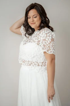 Plus Size Braut Top aus Blätterspitze – Aza Curvy>noni Hot