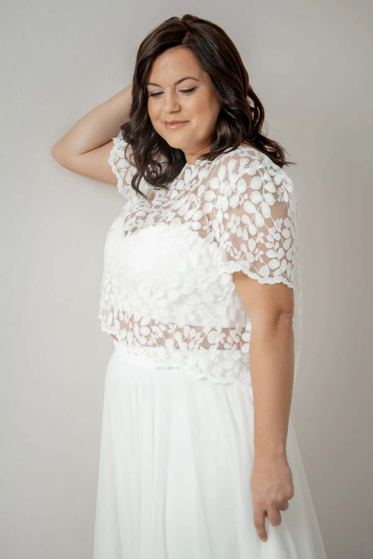 Plus Size Braut Top aus Blätterspitze – Aza Curvy>noni Hot