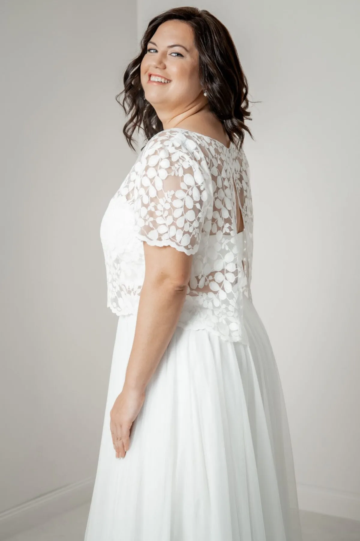 Plus Size Braut Top aus Blätterspitze – Aza Curvy>noni Hot