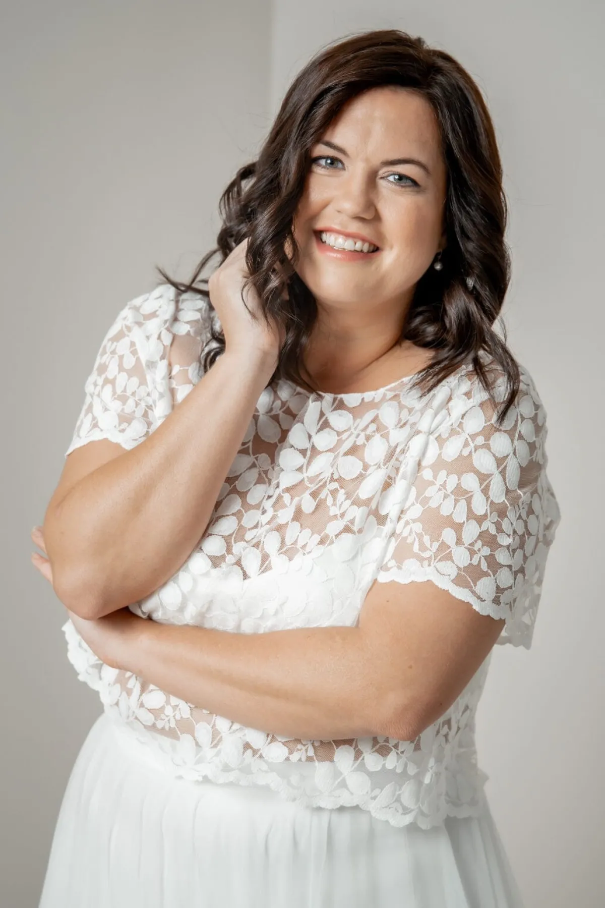 Plus Size Braut Top aus Blätterspitze – Aza Curvy>noni Hot