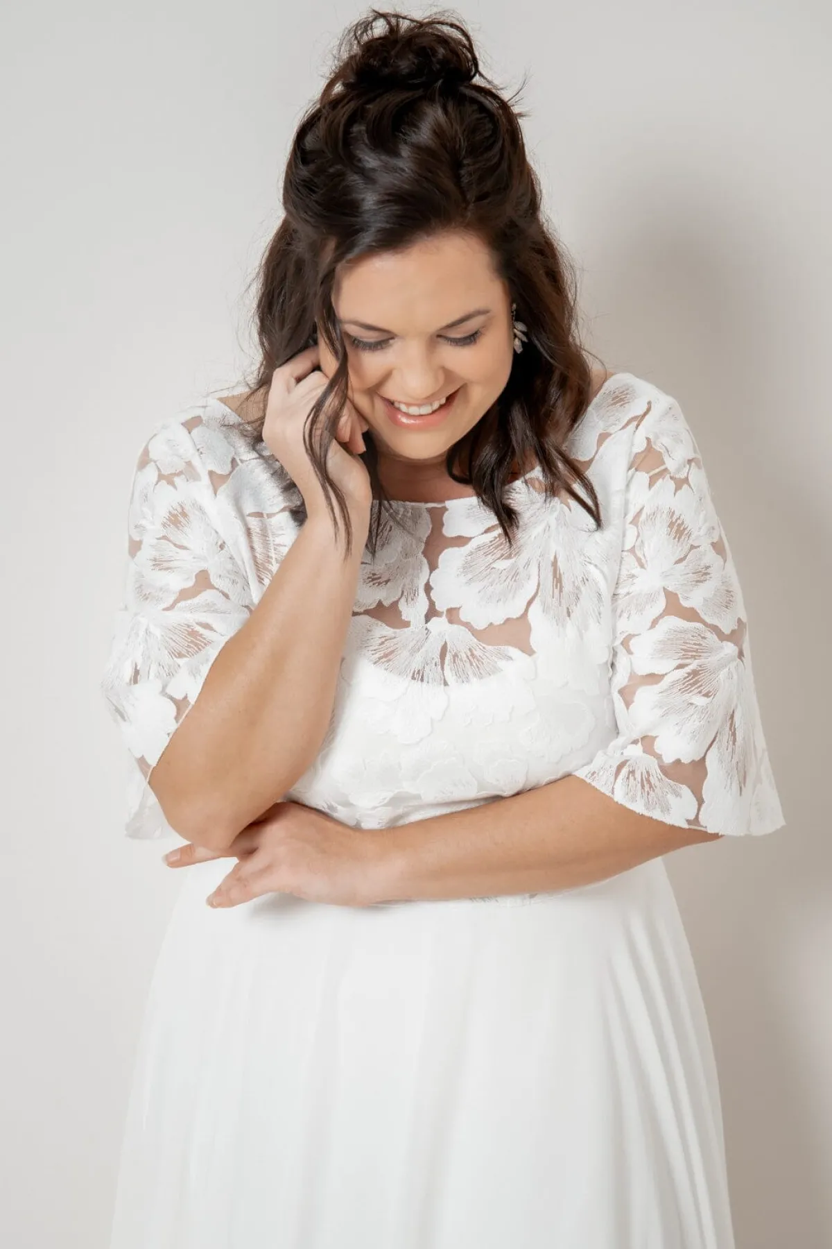 Plus Size Braut Top aus Blütenspitze – Philina Curvy>noni Hot