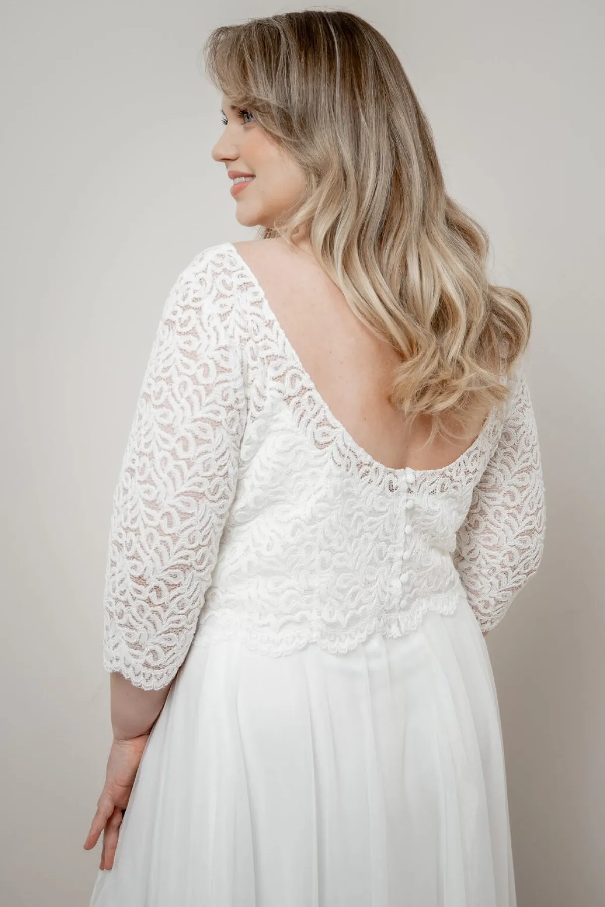 Plus Size Braut Top aus Vintage-Spitze – Florens Curvy>noni Clearance