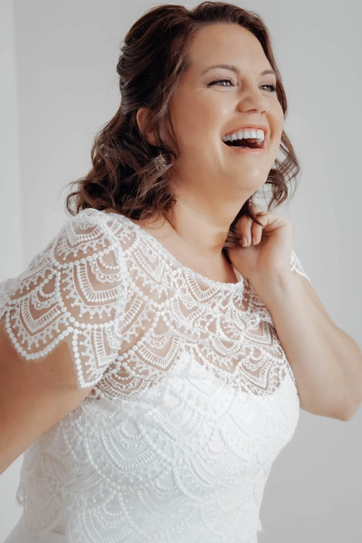 Plus Size Braut Top mit Boho-Muster – Niah Curvy>noni Clearance