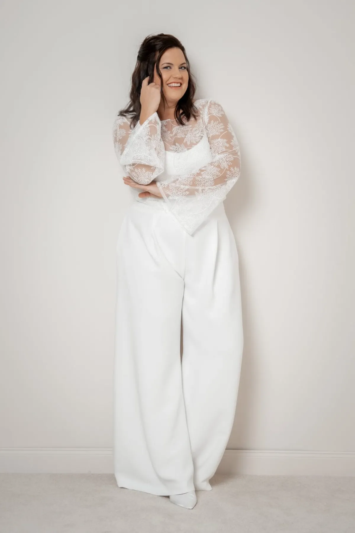 Plus Size Braut Top mit Trompetenärmeln – Safi Curvy>noni Discount