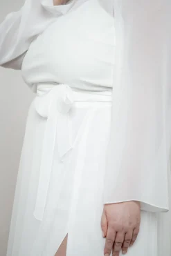 Plus Size Chiffon-Braut Top – Beeke Curvy><noscript><img width=