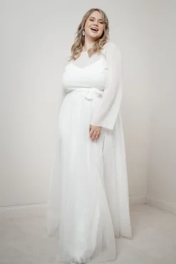 Plus Size Chiffon-Braut Top – Beeke Curvy><noscript><img width=