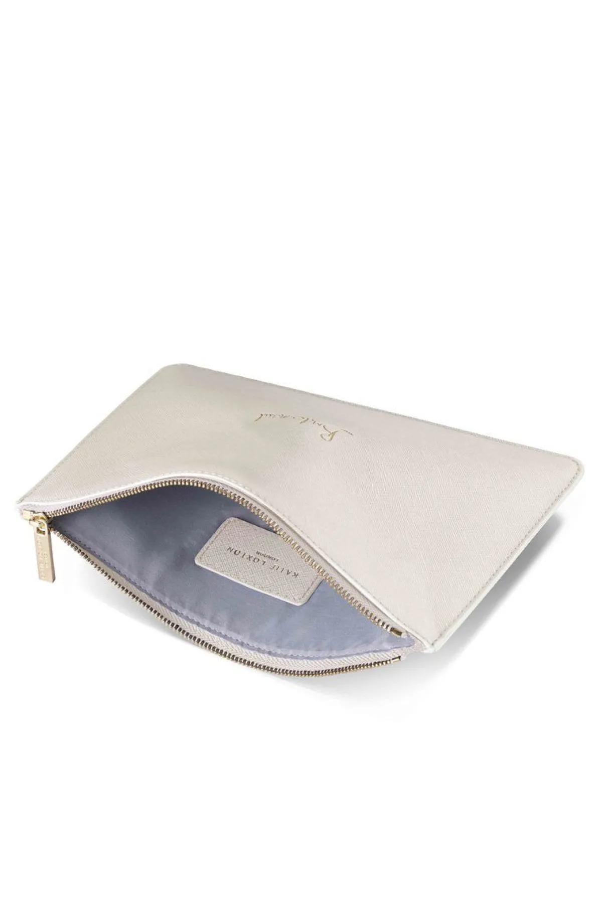 Pouch in Metallic White "Bridesmaid" –>Katie Loxton Outlet