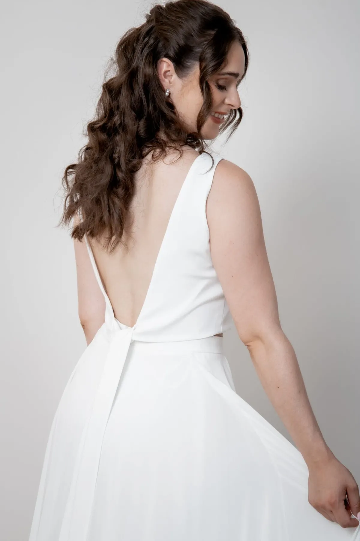 Rückenfreies Braut Top – Liza Ivory Eco>noni Hot