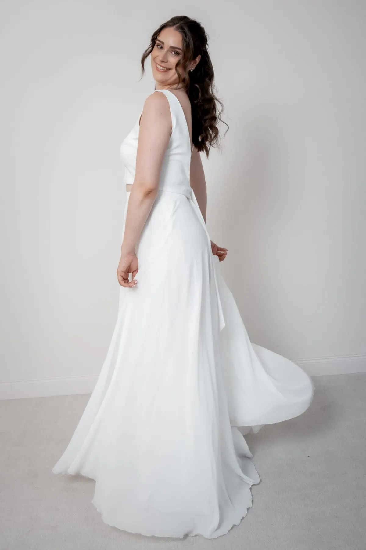 Rückenfreies Braut Top – Liza Ivory Eco>noni Hot