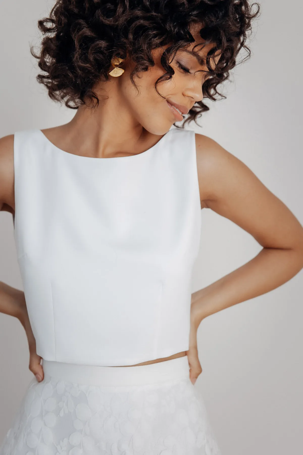 Rückenfreies Braut Top – Liza Ivory Eco>noni Hot