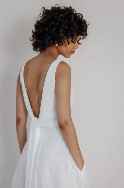 Rückenfreies Braut Top – Liza Ivory Eco><noscript><img width=