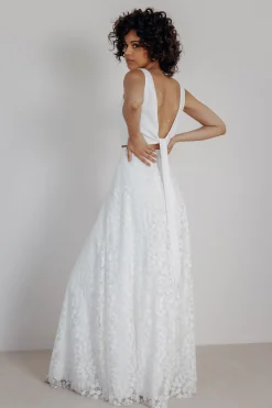 Rückenfreies Braut Top – Liza Ivory Eco><noscript><img width=
