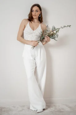 Rückenfreies Braut Top aus Vintage-Spitze – Filiz><noscript><img width=