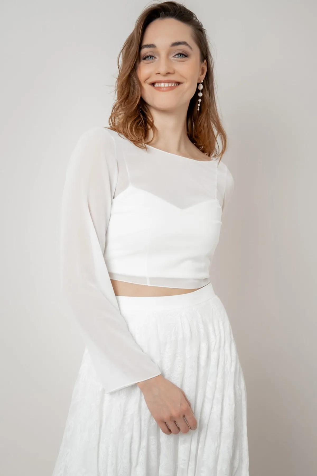 Rückenfreies Chiffon-Braut Top – Beeke>noni Hot