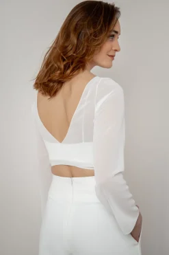 Rückenfreies Chiffon-Braut Top – Beeke>noni Hot