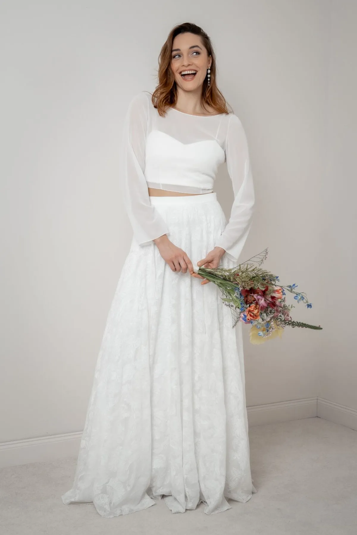 Rückenfreies Chiffon-Braut Top – Beeke>noni Hot