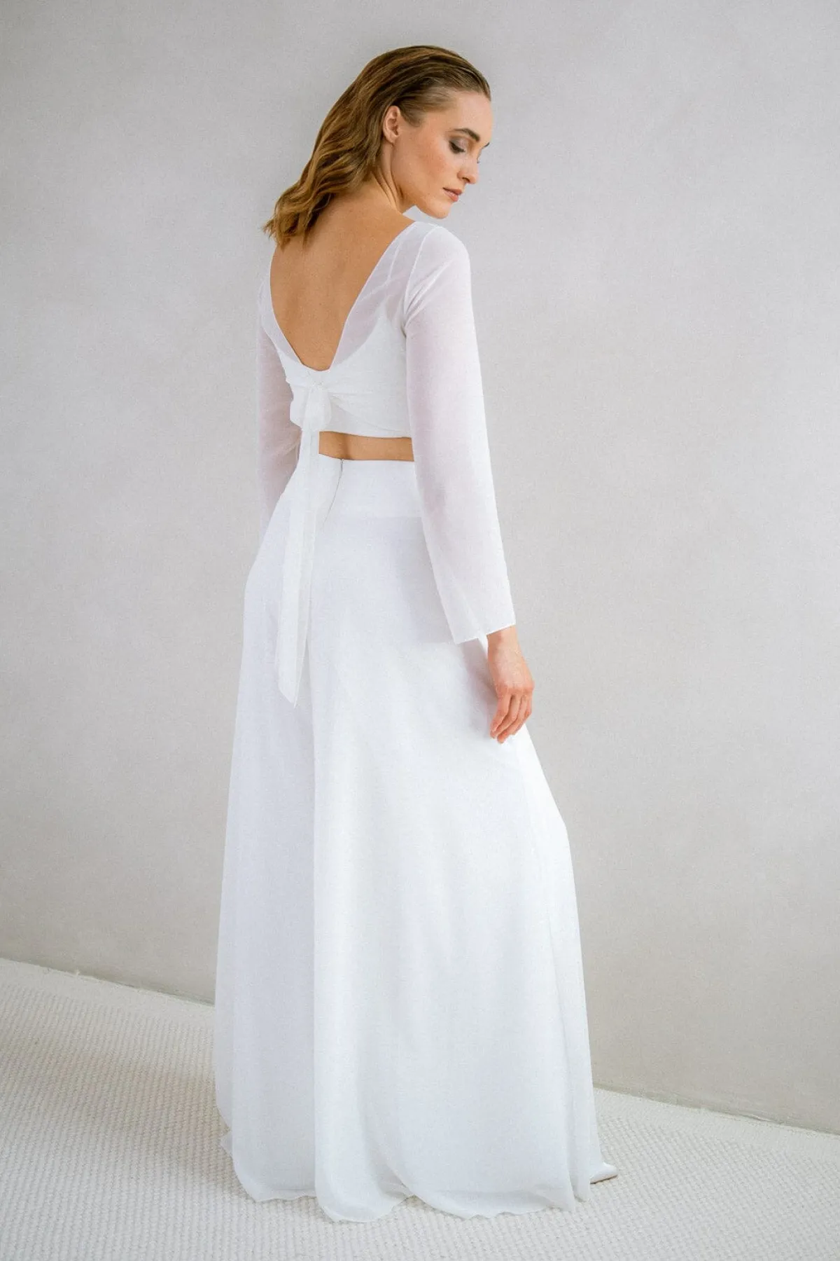 Rückenfreies Chiffon-Braut Top – Beeke>noni Hot