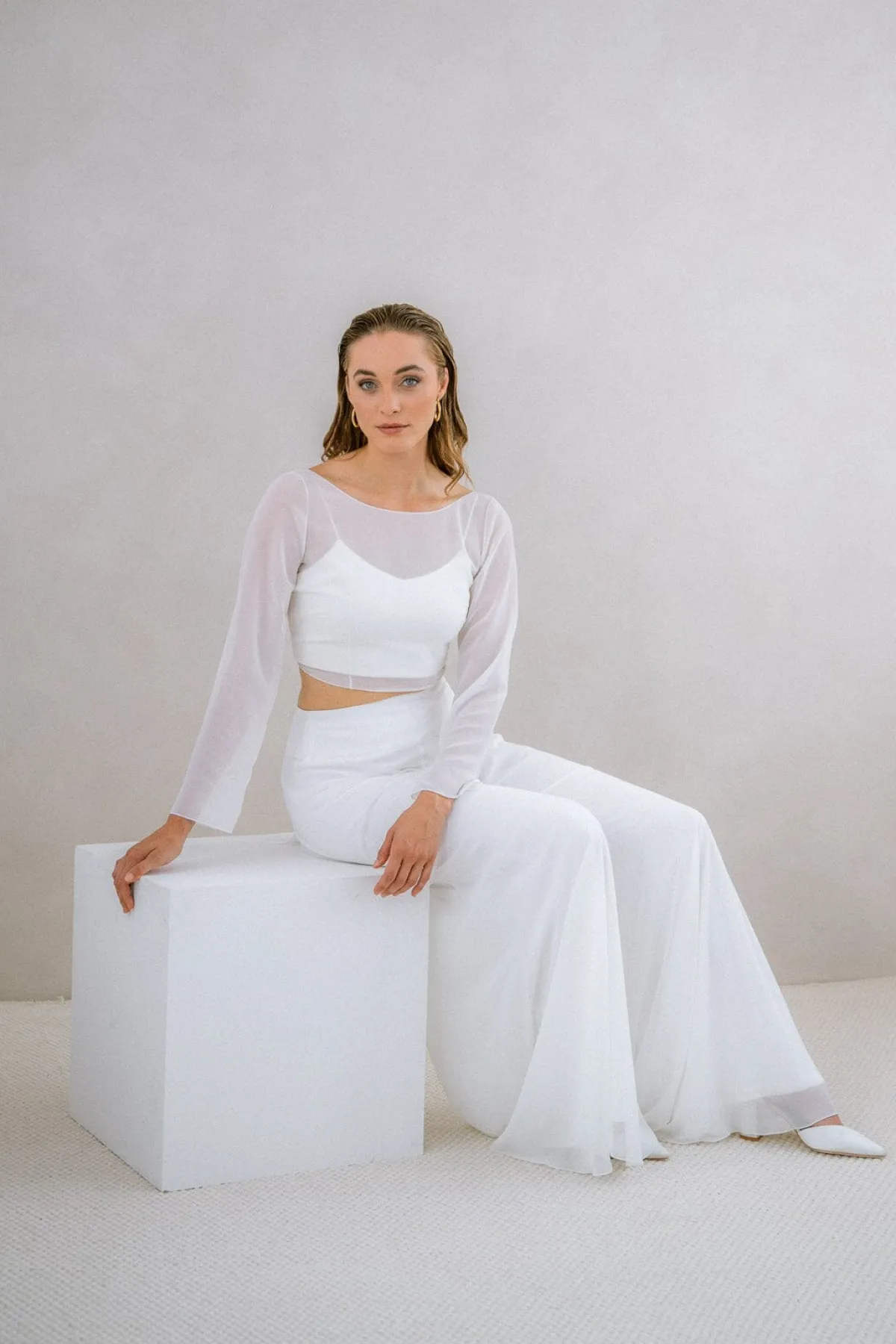 Rückenfreies Chiffon-Braut Top – Beeke>noni Hot