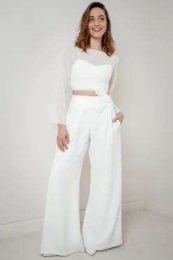 Rückenfreies Chiffon-Braut Top – Beeke><noscript><img width=