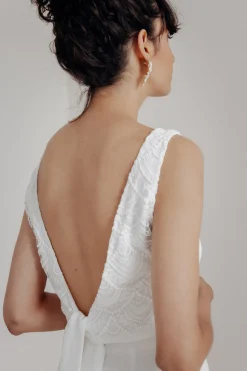 Ärmelloses Braut Top aus Vintage-Spitze – Philia>noni Sale