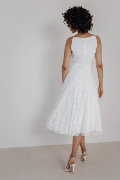 Rock aus Botanikspitze mit Taschen – Liza Midi><noscript><img width=