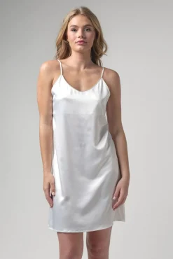 Satin-Nachthemd mit "Bride"-Schriftzug>Poirier New