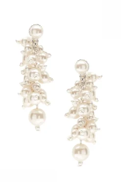 Schimmernde Perlen-Ohrhänger in Ivory>Poirier Clearance