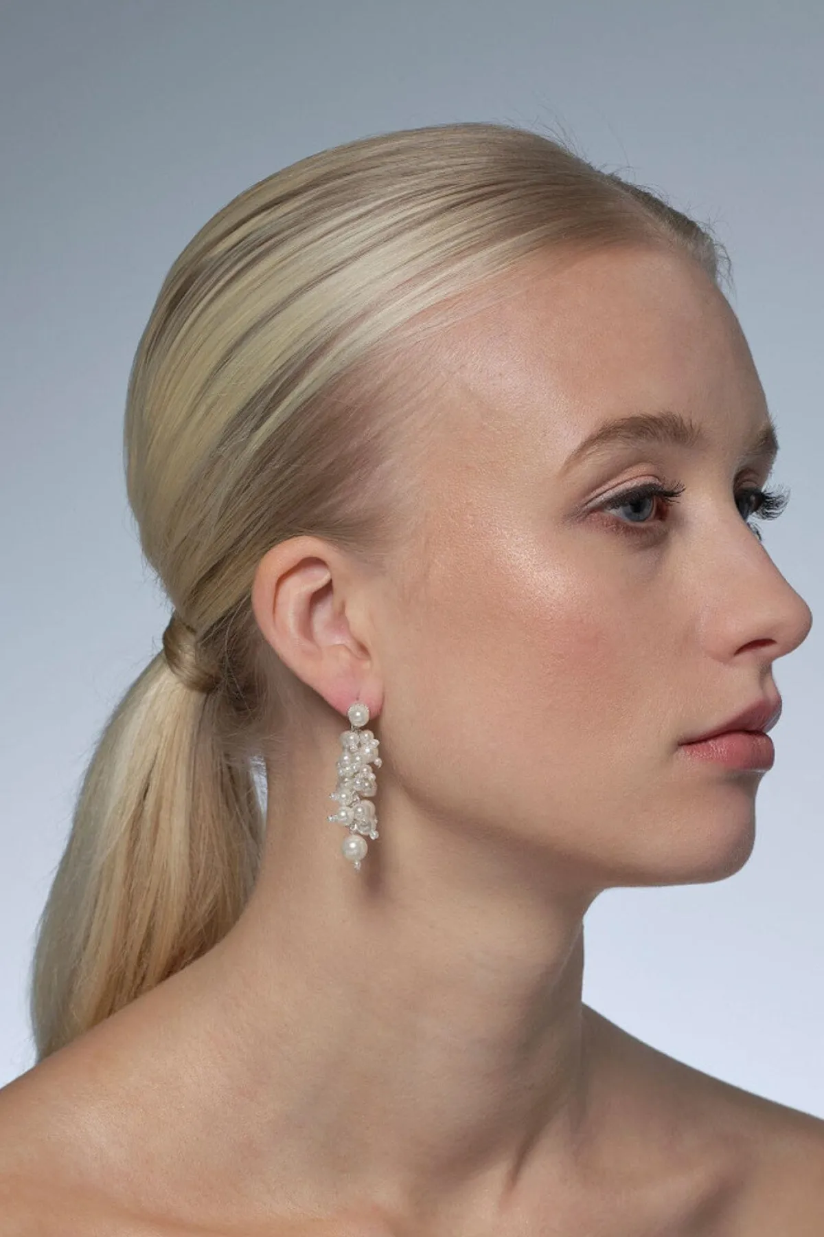 Schimmernde Perlen-Ohrhänger in Ivory>Poirier Clearance